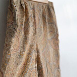 Liz Claiborne silk paisley straight Leg 90s Y2K pants